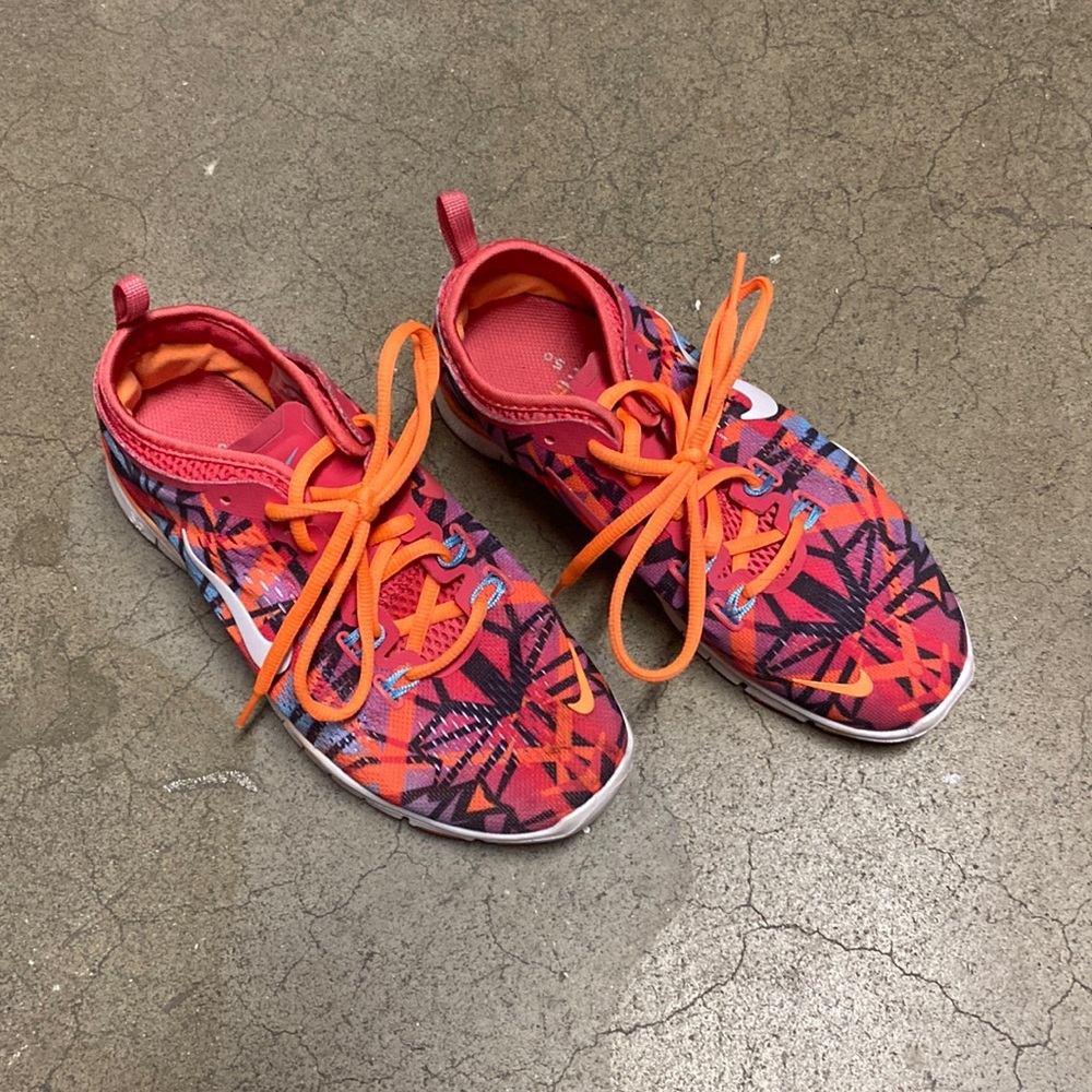Orange Nike sneakers